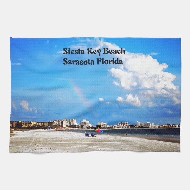 Siesta Key  Beach Tea Towel (Horizontal)
