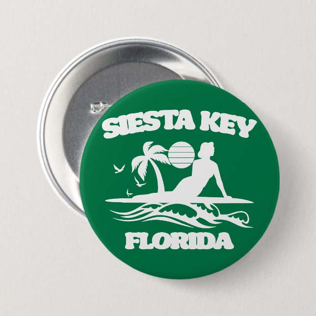 Siesta Key Florida  7.5 Cm Round Badge (Front & Back)