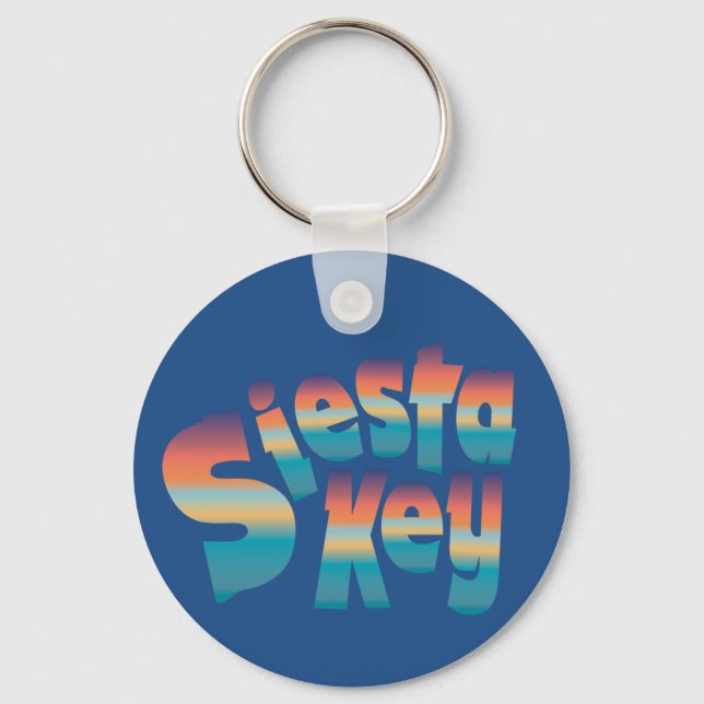 Siesta Key, Florida, in sunset colours Key Ring (Front)