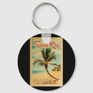 Siesta Key Florida Palm Tree Beach Vintage Travel Ring