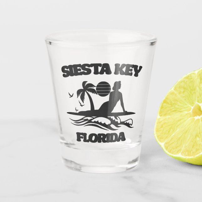Siesta Key Florida  Shot Glass (Front)
