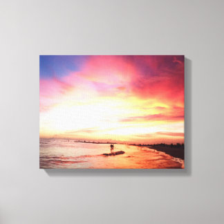Siesta Key Florida, Summer Night, Sunset Canvas Print