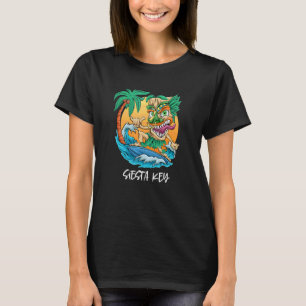Siesta Key Florida Surfing Tiki Beach Vacation Men T-Shirt