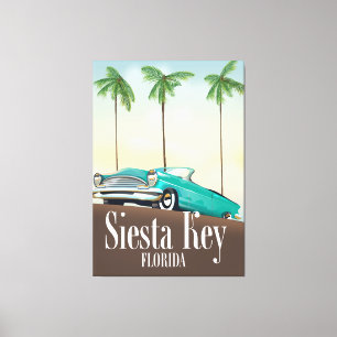 Siesta Key Florida travel poster Canvas Print