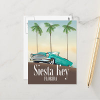 Siesta Key Florida travel poster