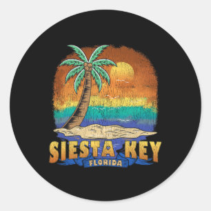 Siesta Key Florida Vintage Distressed Souvenir Classic Round Sticker