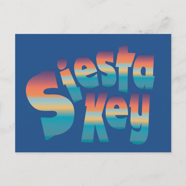 Siesta Key in sunset colours Postcard (Front)