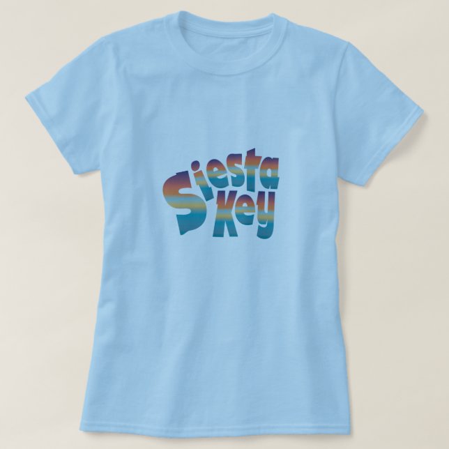 Siesta Key in sunset colours T-Shirt (Design Front)