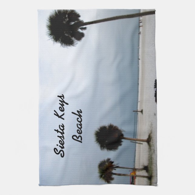 Siesta Keys Beach, Florida Kitchen Towel (Vertical)