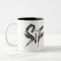 Sif, the Great Grey Wolf Typography Two-Tone Coffee Mug