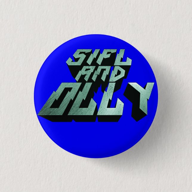 Sifl and Olly Metal Logo Button(Blue) 3 Cm Round Badge (Front)