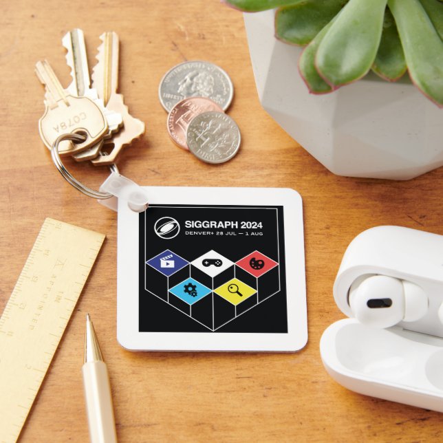 SIGGRAPH Metal Key Chain (Desk)