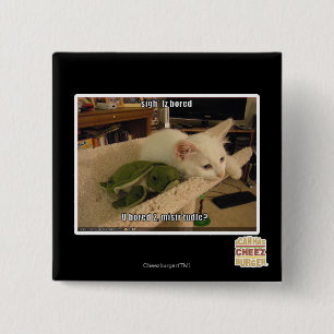 Sigh. Iz bored 15 Cm Square Badge