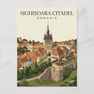 Sighișoara Citadel Romania Postcard