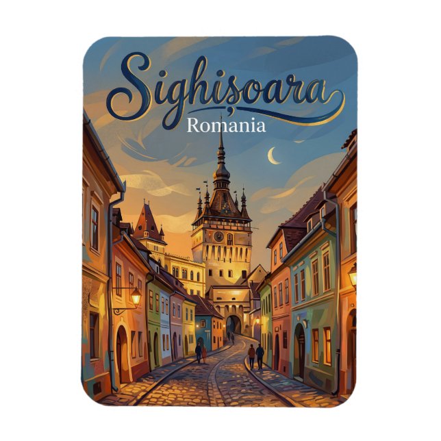 Sighișoara Historic Center Romania Magnet (Vertical)