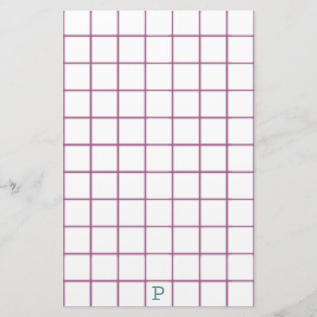 Sight Problems Use large Stationery with Monogram (Front)