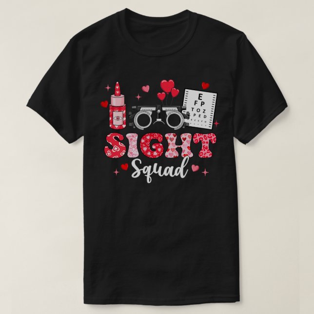 Sight Squad Eye Test Glasses Leopard Optician Vale T-Shirt (Design Front)