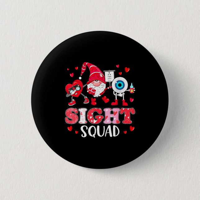 Sight Squad Optician Optometrist Dabbing Heart Val 6 Cm Round Badge (Front)