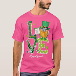Sight Squad Patricks Day Funny Gnome Optometrist O T-Shirt