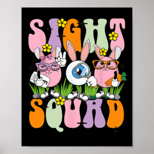 Sight Squad Therapist Optometrist Optometry Bunny Poster