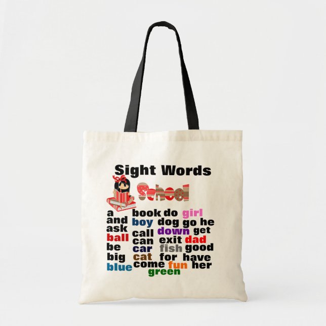 Sight Words Budget Tote (Front)