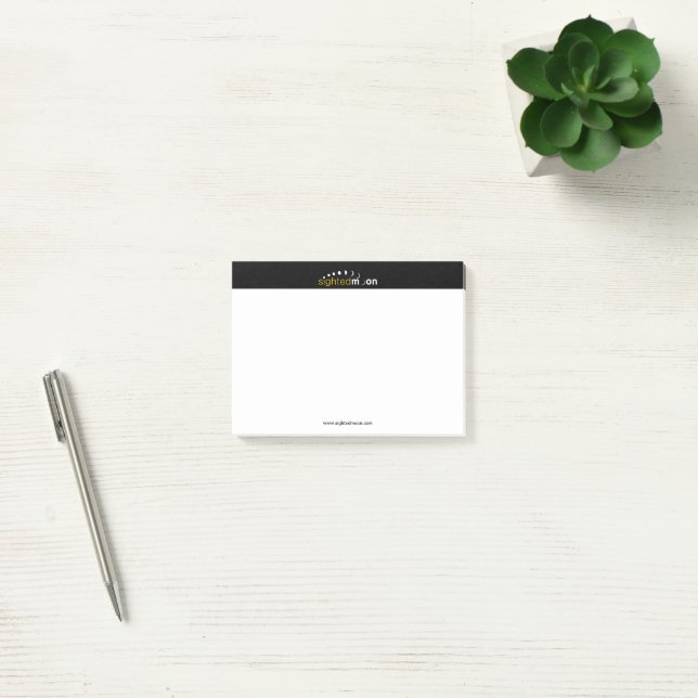 Sighted Moon Logo 4x3 Post-it Notes (Office)