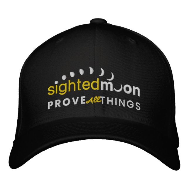 Sighted Moon Logo Bible Quote Embroidered Hat (Front)