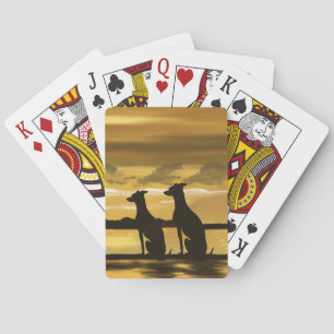 Sighthounds - Greyhound Sunset Playing Cards