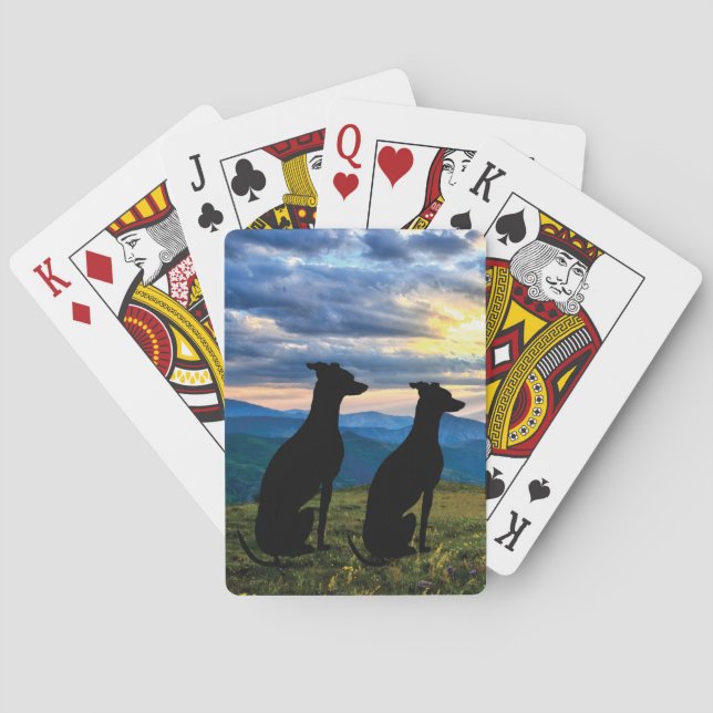 Sighthounds - Greyhound Sunset Playing Cards (Back)