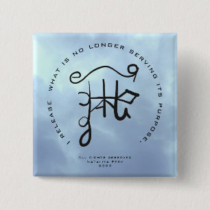 Sigil Art for Releasing and Letting Go 15 Cm Square Badge