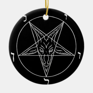 Sigil of Baphomet Ceramic Tree Decoration