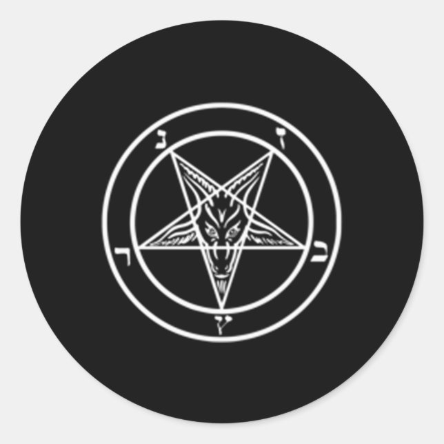 Sigil Of Baphomet Classic Round Sticker (Front)