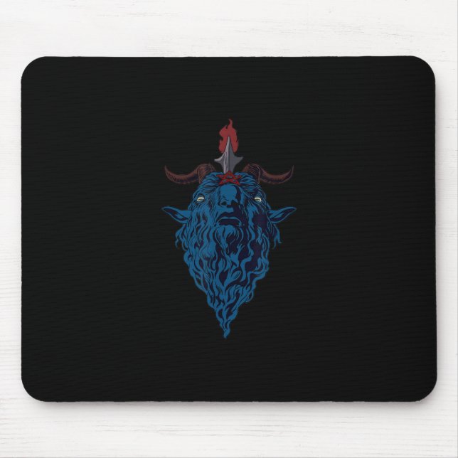 Sigil Of Baphomet Goat Of Mendes Satan Dark Goth Mouse Pad (Front)