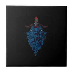 Sigil Of Baphomet Goat Of Mendes Satan Dark Goth Tile