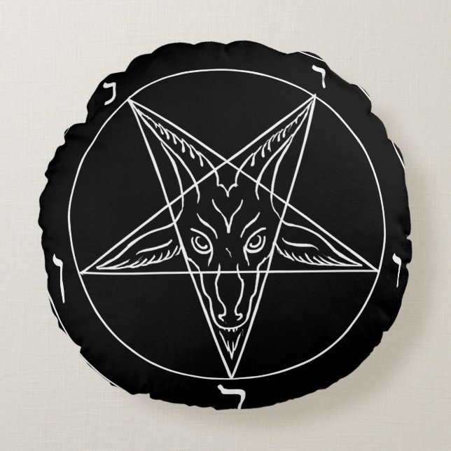 Sigil of Baphomet Round Cushion (Front)