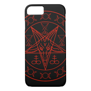 Sigil of Baphomet triple moon and sigil of lucifer Case-Mate iPhone Case