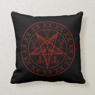 Sigil of Baphomet triple moon and sigil of lucifer Cushion