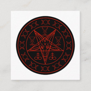 Sigil of Baphomet triple moon and sigil of lucifer Enclosure Card