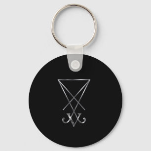 Sigil of Lucifer- A symbol of satanism Key Ring