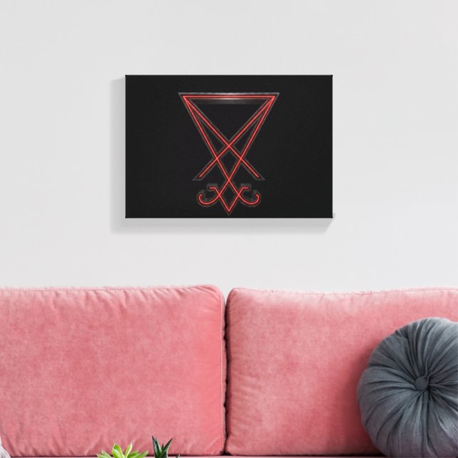 Sigil of Lucifer Canvas Print (Insitu(LivingRoom))