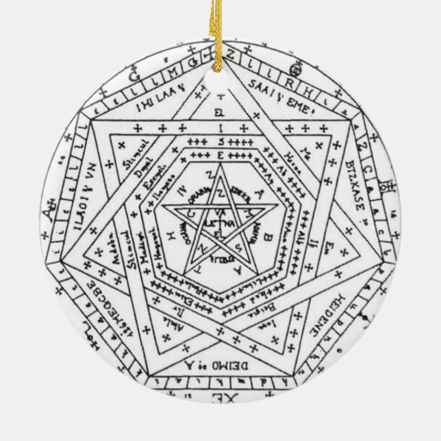 Sigillum Dei Aemeth Ceramic Tree Decoration (Back)