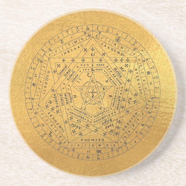 Sigillum Dei Seal of God Angelic John Dee Diagram Coaster (Front)