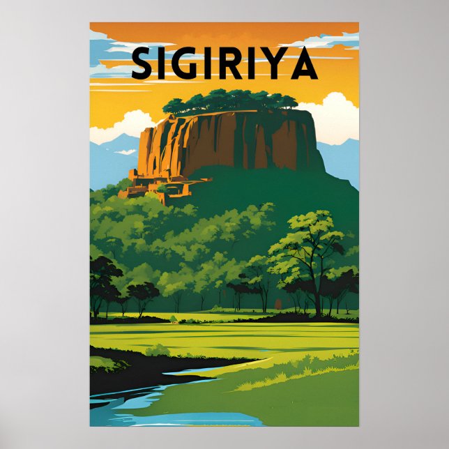 Sigiriya Minimal Travel Poster (Front)