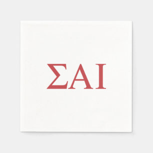 Sigma Alpha Iota Greek Letters Napkin