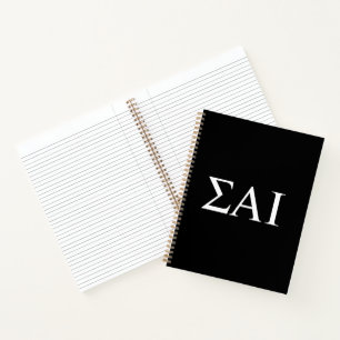 Sigma Alpha Iota Greek Letters Notebook