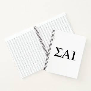 Sigma Alpha Iota Greek Letters Notebook