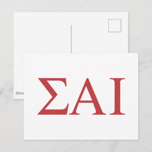 Sigma Alpha Iota Greek Letters Postcard