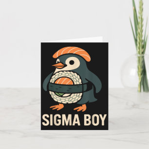 Sigma Boy Italian Brainrot Funny Meme Penguin  Card