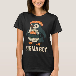 Sigma Boy Italian Brainrot Funny Meme Penguin T-Shirt