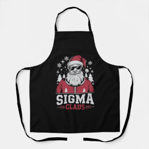 Sigma Claus Cool Santa Christmas Rizz Rizzler Meme Apron